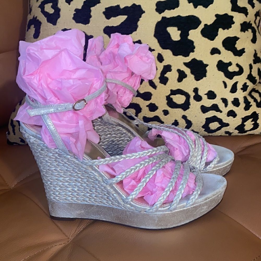 Lauren Ralph Lauren Gold Rope Wedges - Picture 4 of 6